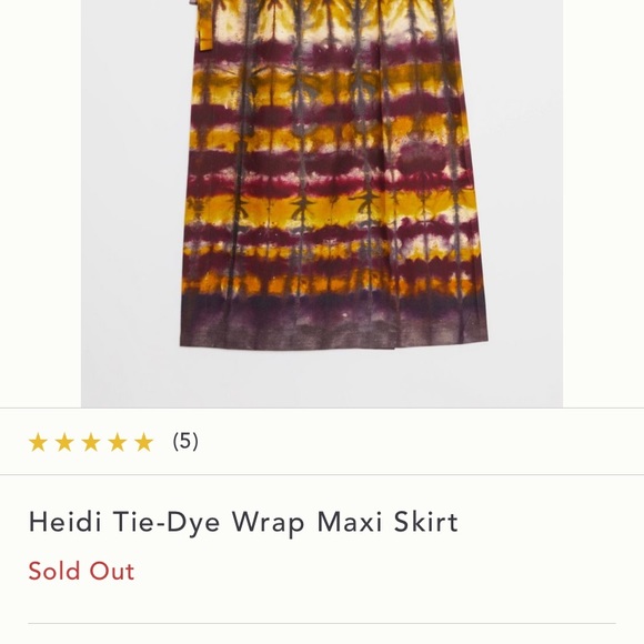 Anthropologie NWOT Heidi Tie-Dye Wrap Skirt Size M - Picture 4 of 11